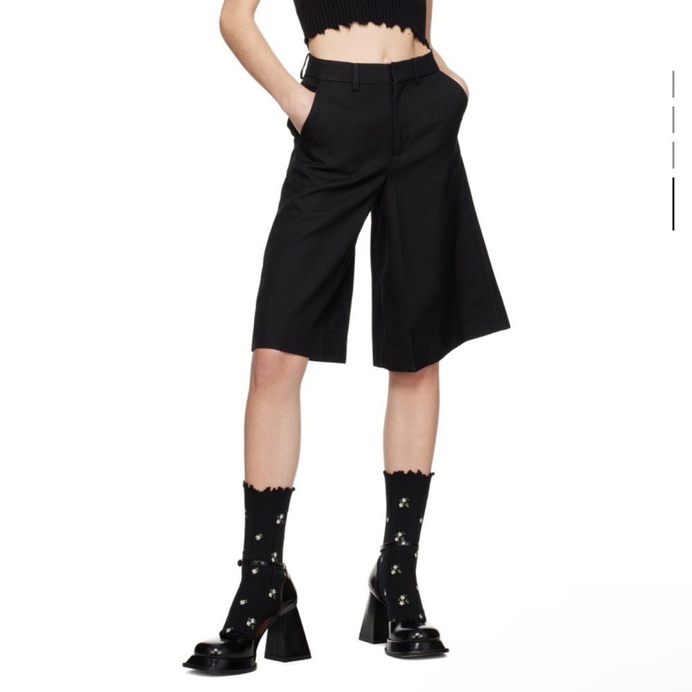 SHUSHU/TONG Black wide leg Shorts